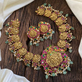 Precious Jadau Kundan Ganesh Temple Short Neckpiece -J1280